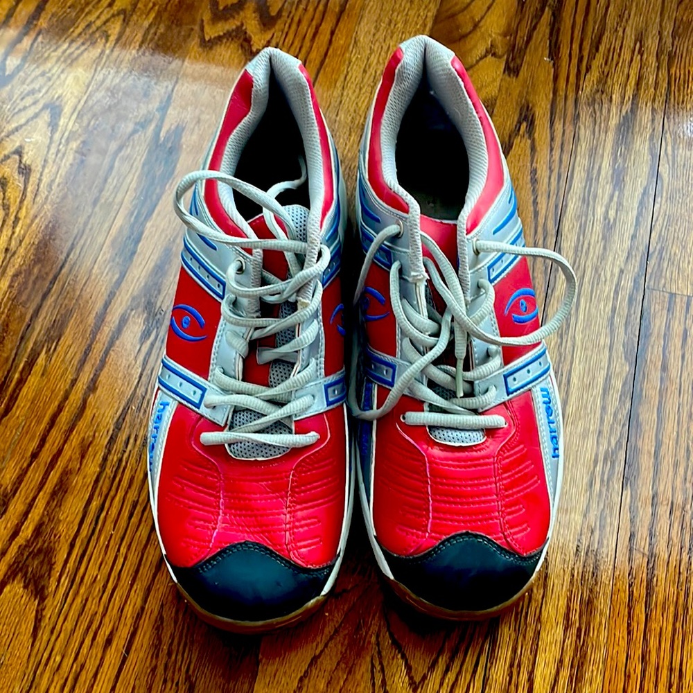 Harrow Volt Men's Indoor Court Shoe (Blue/Red)